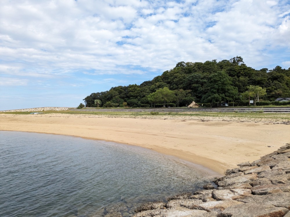 山田海岸(香川県東かがわ市)の全景