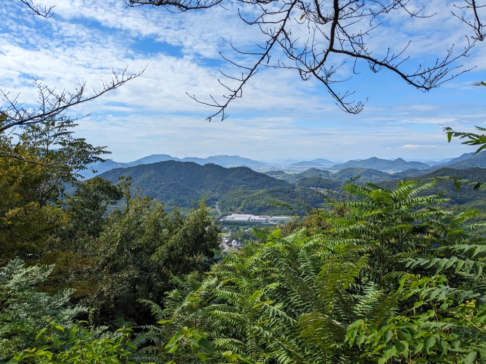 朝日山森林公園キャンプ場の高台から見た眺望