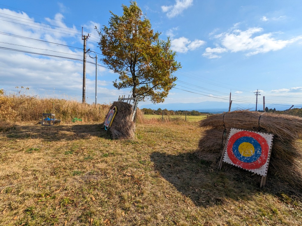 久住星群れキャンプ場のアーチェリー場