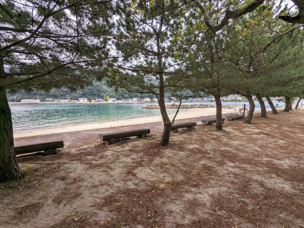 諏訪公園キャンプ場(熊本県上天草市)前の海岸