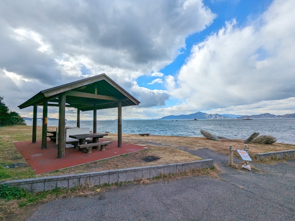 大角海浜公園キャンプ場のくじら広場から見える海の景観