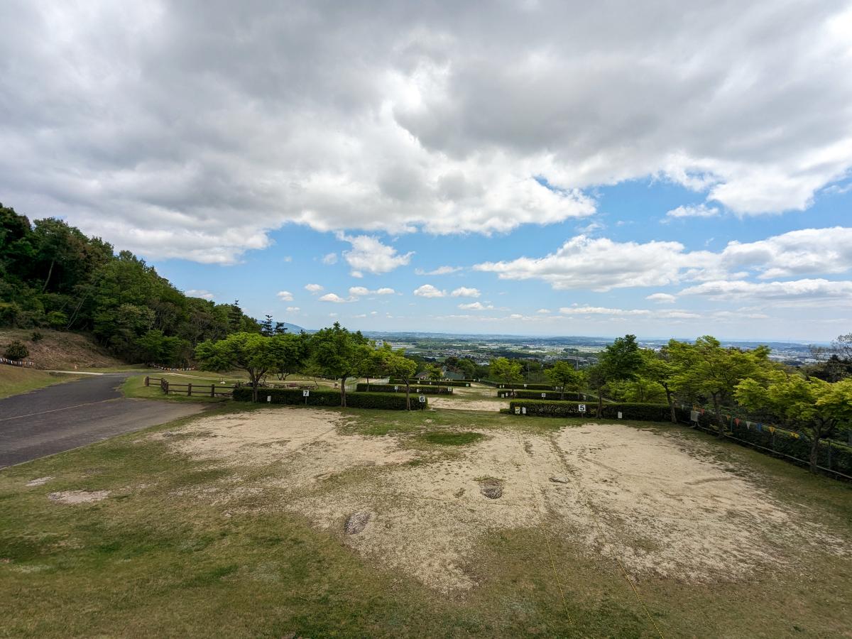 尾高高原キャンプ場(三重県菰野町)の高原サイトからの絶景