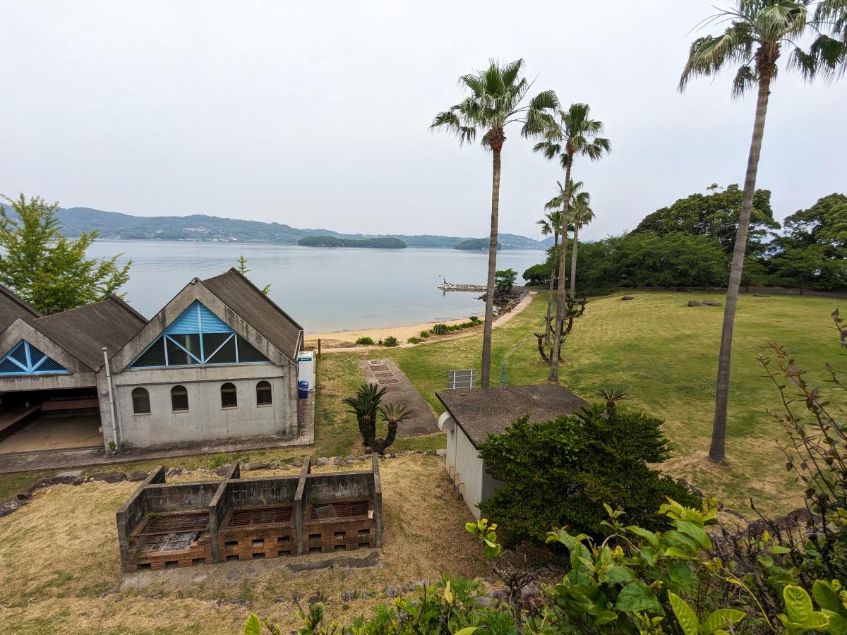 四本堂公園キャンプ場から見える大村湾