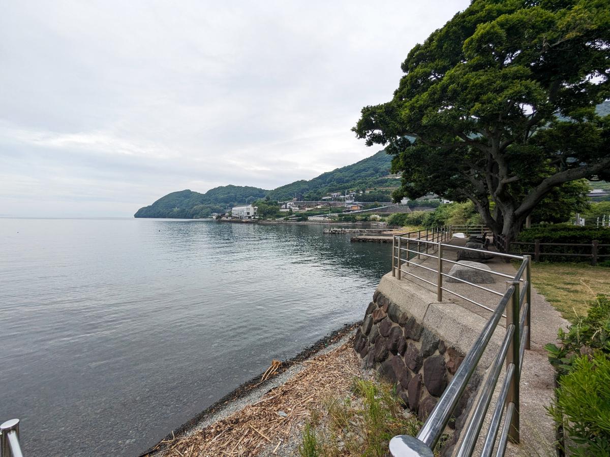 潮井崎公園キャンプ場から見える大村湾