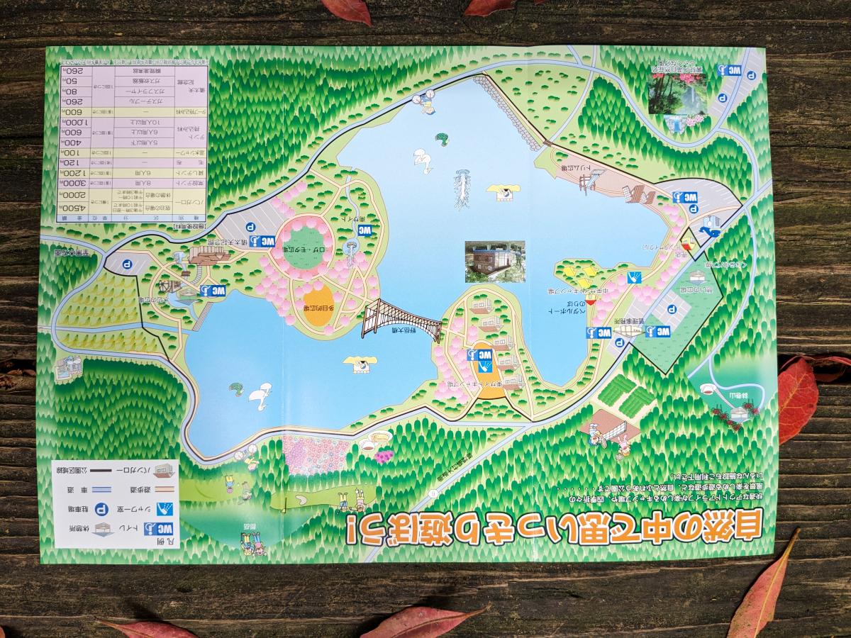 野岳湖公園キャンプ場の場内マップ