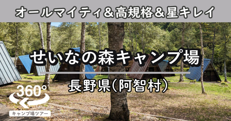 せいなの森キャンプ場(長野県阿智村)